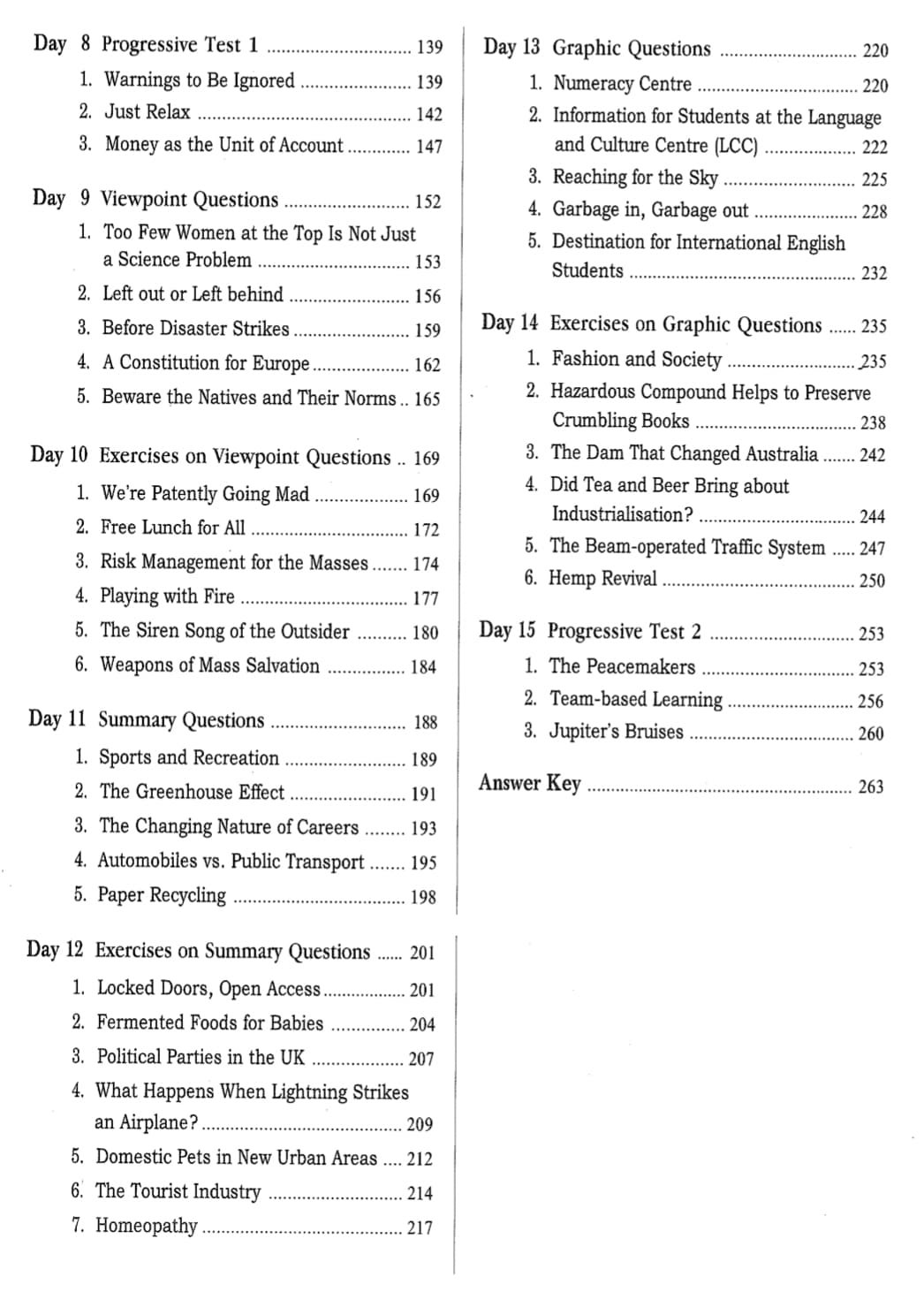 15 Days Practice for IELTS Reading - mục lục 2