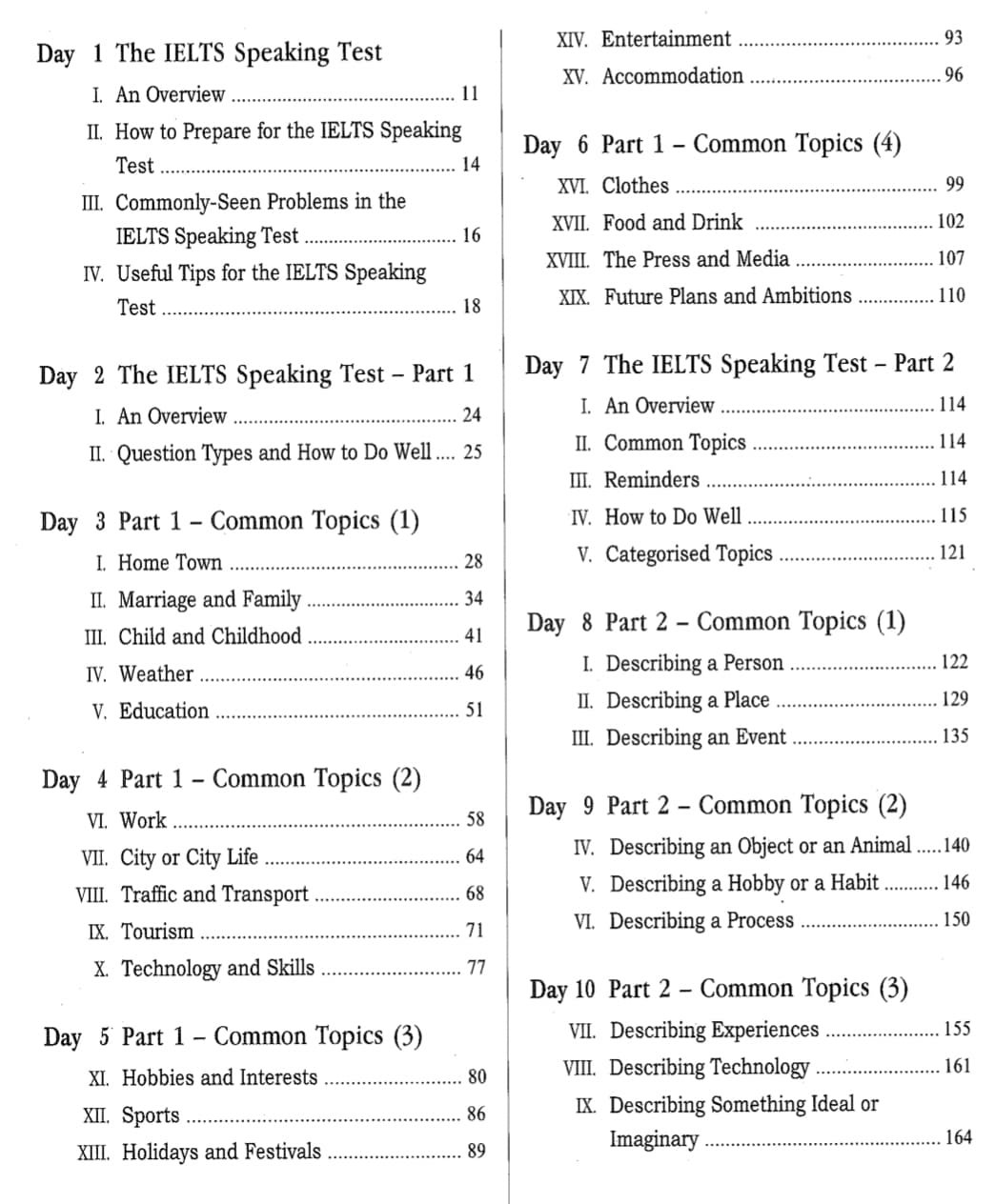 15 Days Practice for IELTS Speaking - Mục lục 1