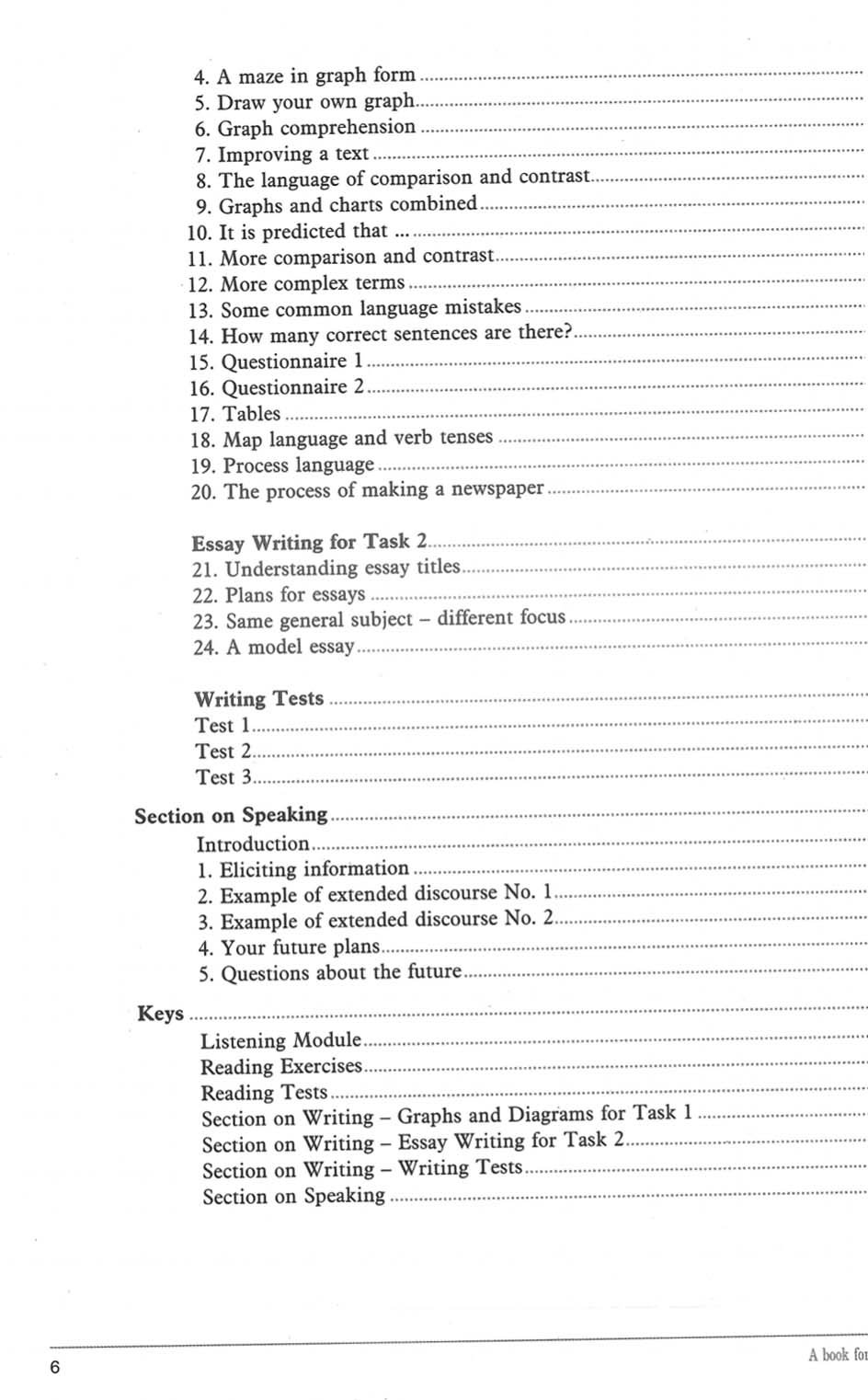 A book for IELTS - mục lục 2