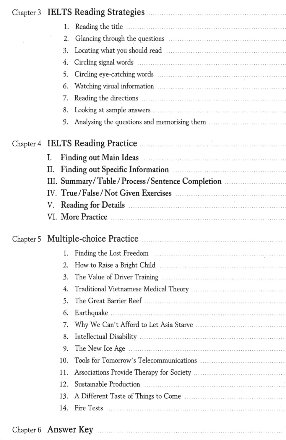 Intensive IELTS Reading - mục lục 2