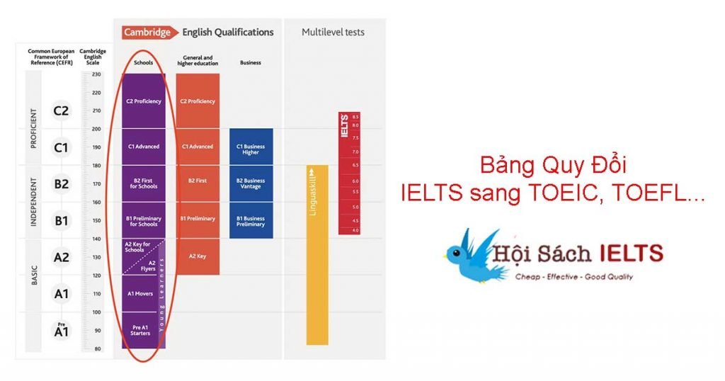 Tổng hợp Quy đổi TOEIC sang IELTS mới nhất